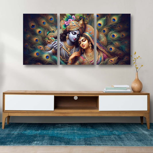 Radha Krishna Leela Canvas Painting