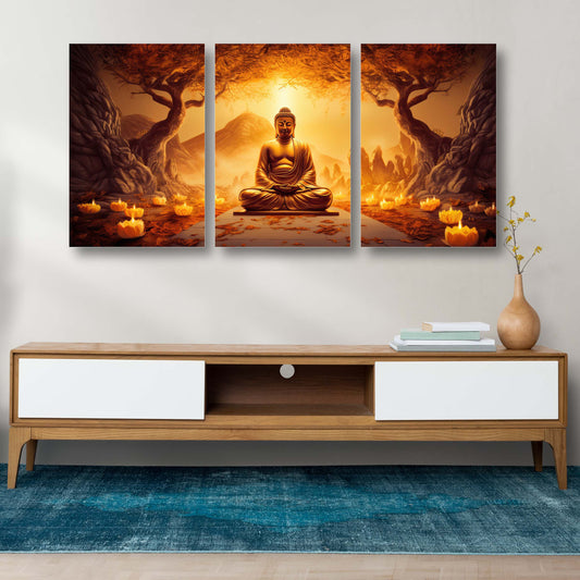 Meditating Buddha Canvas Painting