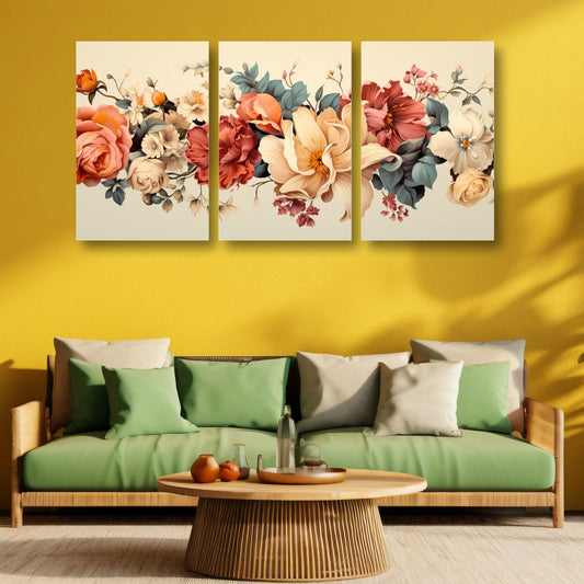 Vintage Botanical Canvas Painting