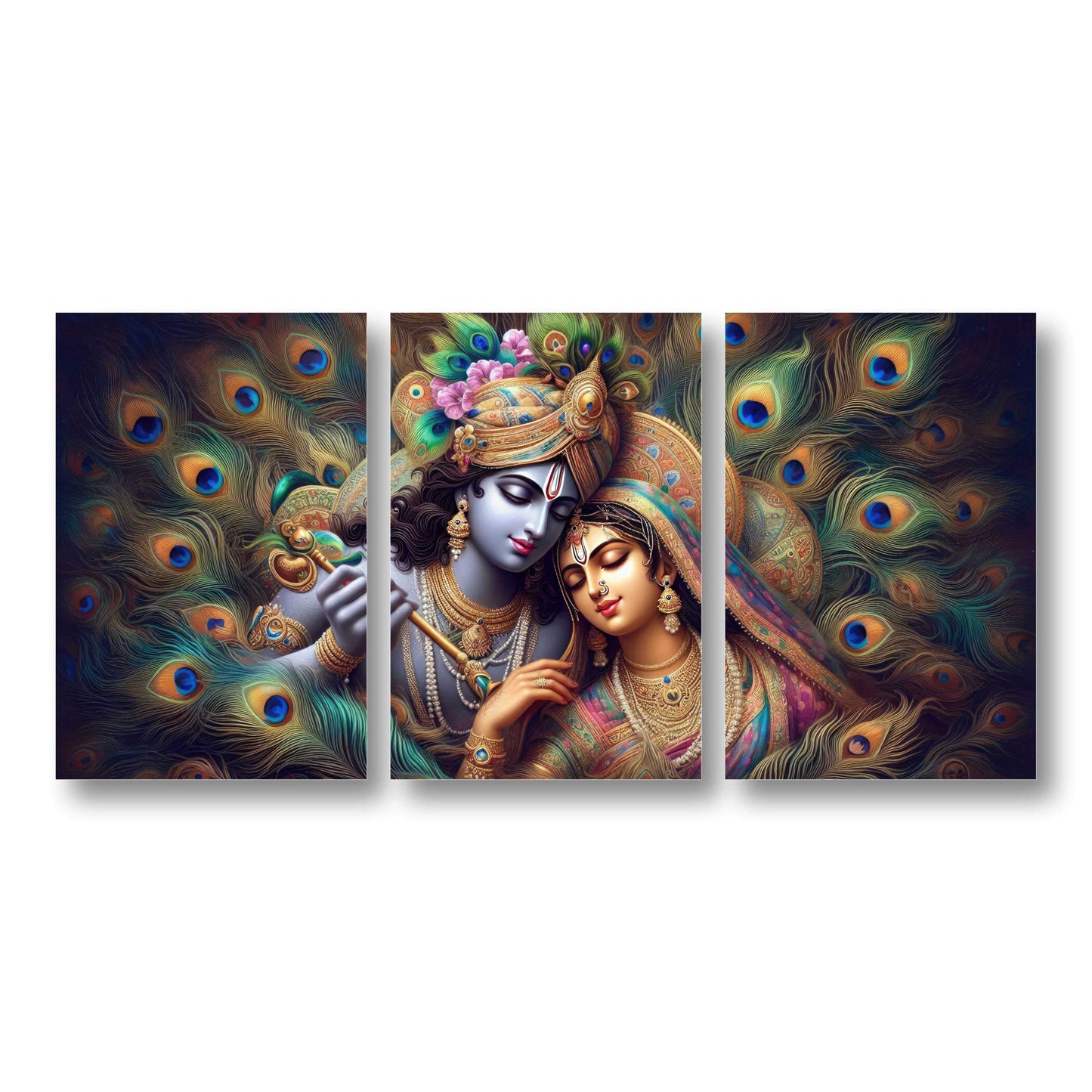 Radha Krishna Leela Canvas Painting