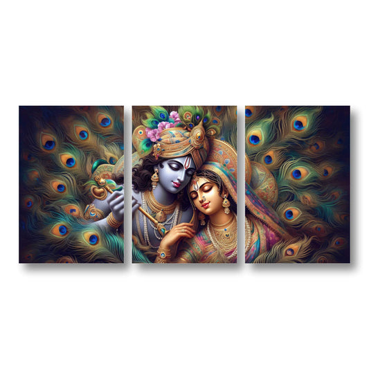 Radha Krishna Leela Canvas Painting