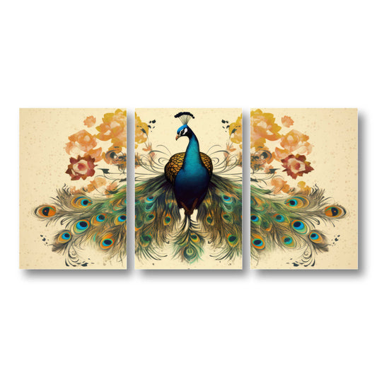 Majestic Peacock Canvas Painting