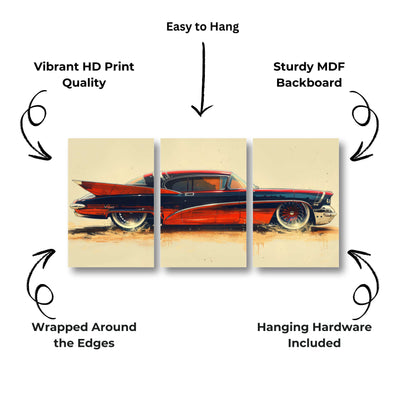Classic Retro Car Modern Canvas Painting