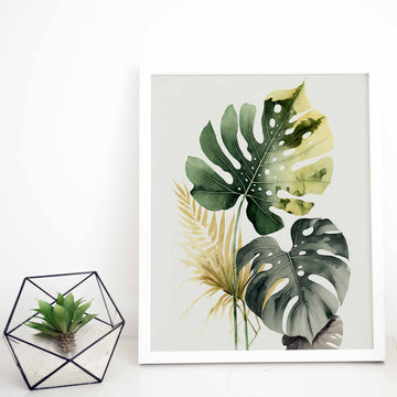 monstera canvas painting Monstera Leaves