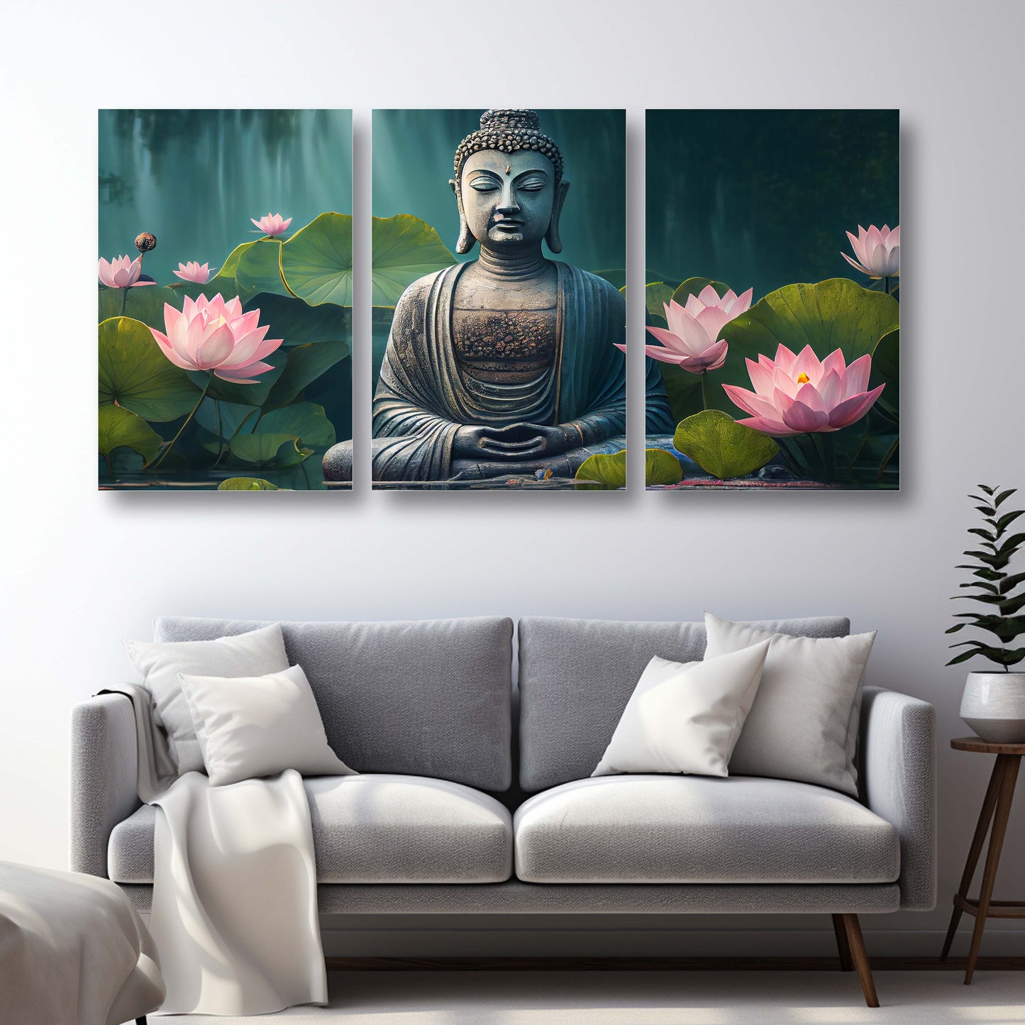 Meditating Buddha with Lotus