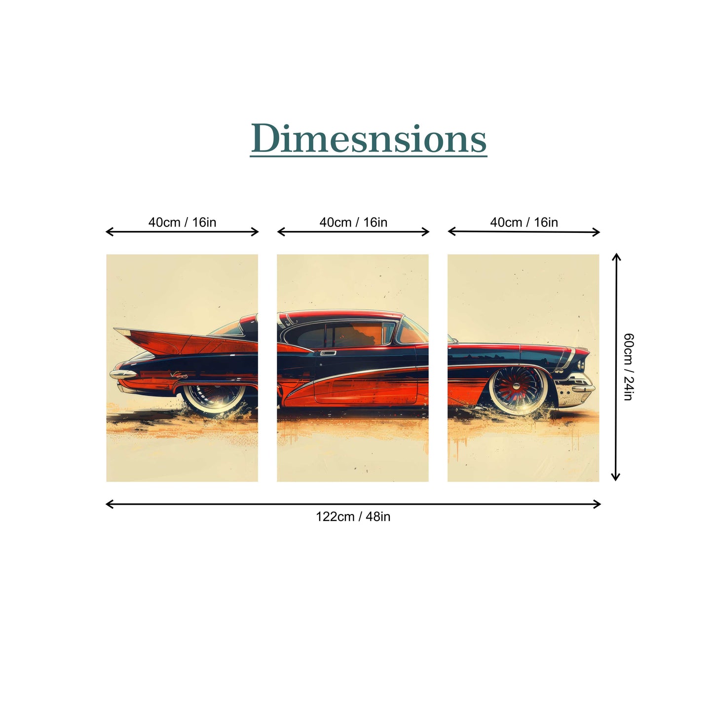 Classic Retro Car Modern Canvas Painting