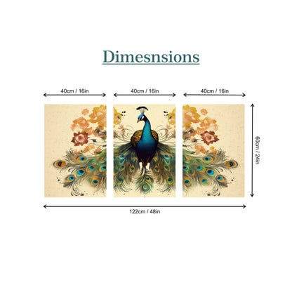 Majestic Peacock Canvas Painting