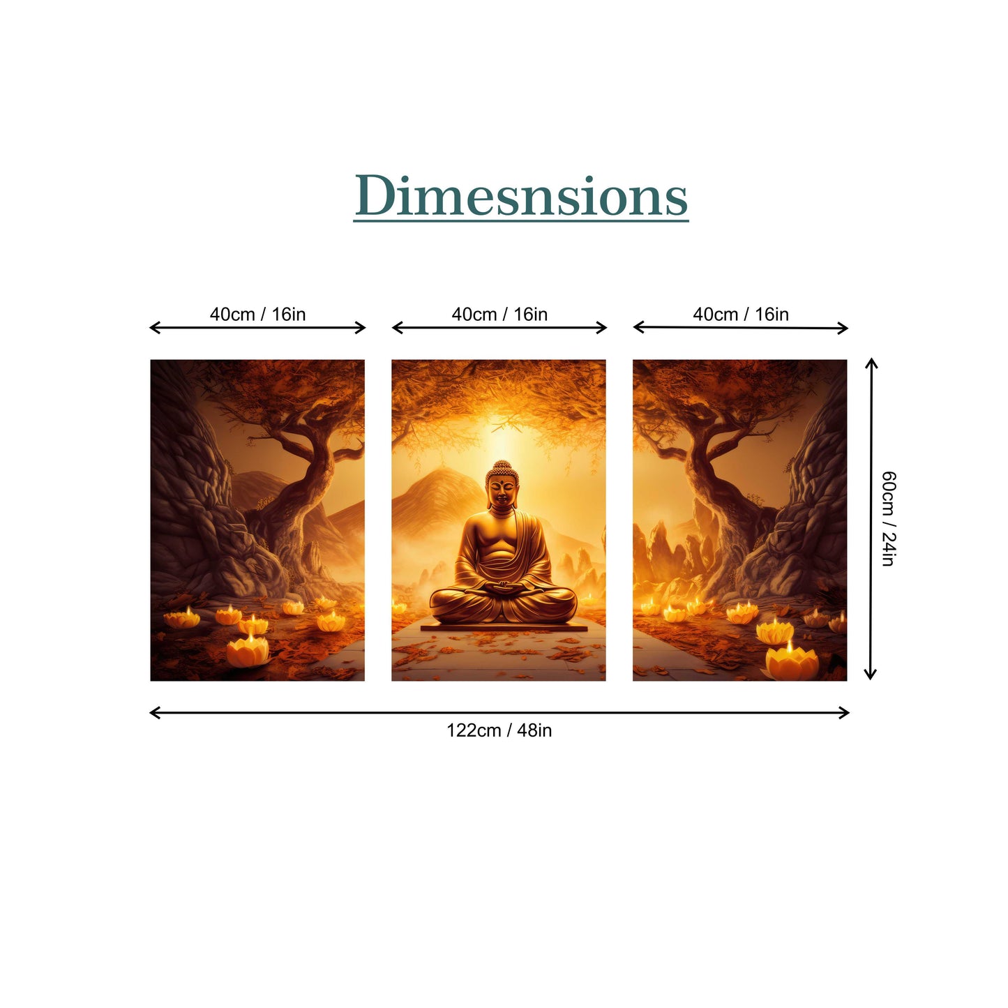 Meditating Buddha Canvas Painting