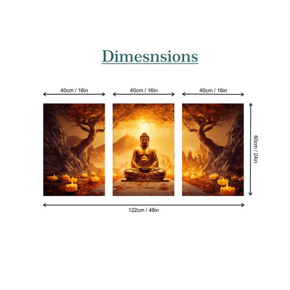 Meditating Buddha Canvas Painting