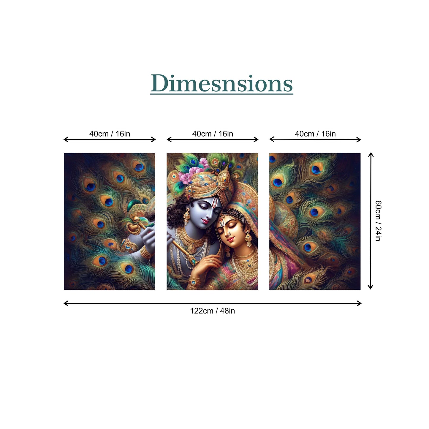 Radha Krishna Leela Canvas Painting