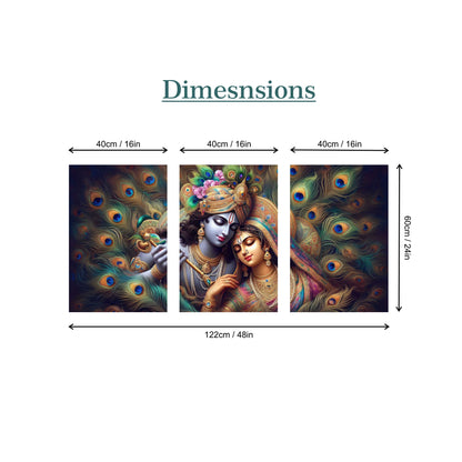 Radha Krishna Leela Canvas Painting