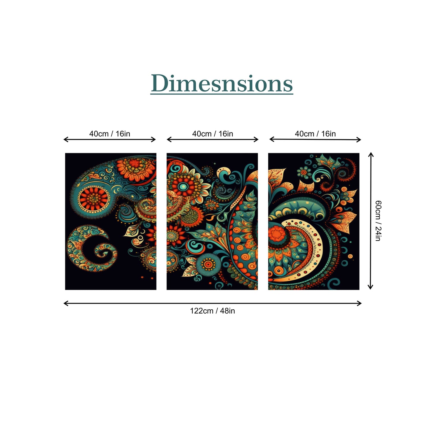 Bohemian Mandala Canvas Painting