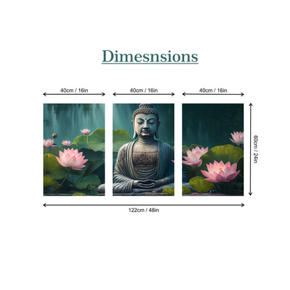 Meditating Buddha with Lotus
