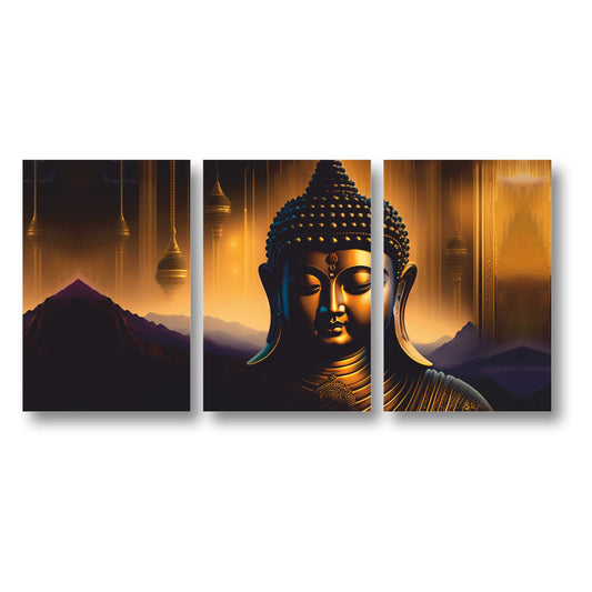Meditating Buddha Canvas Painting