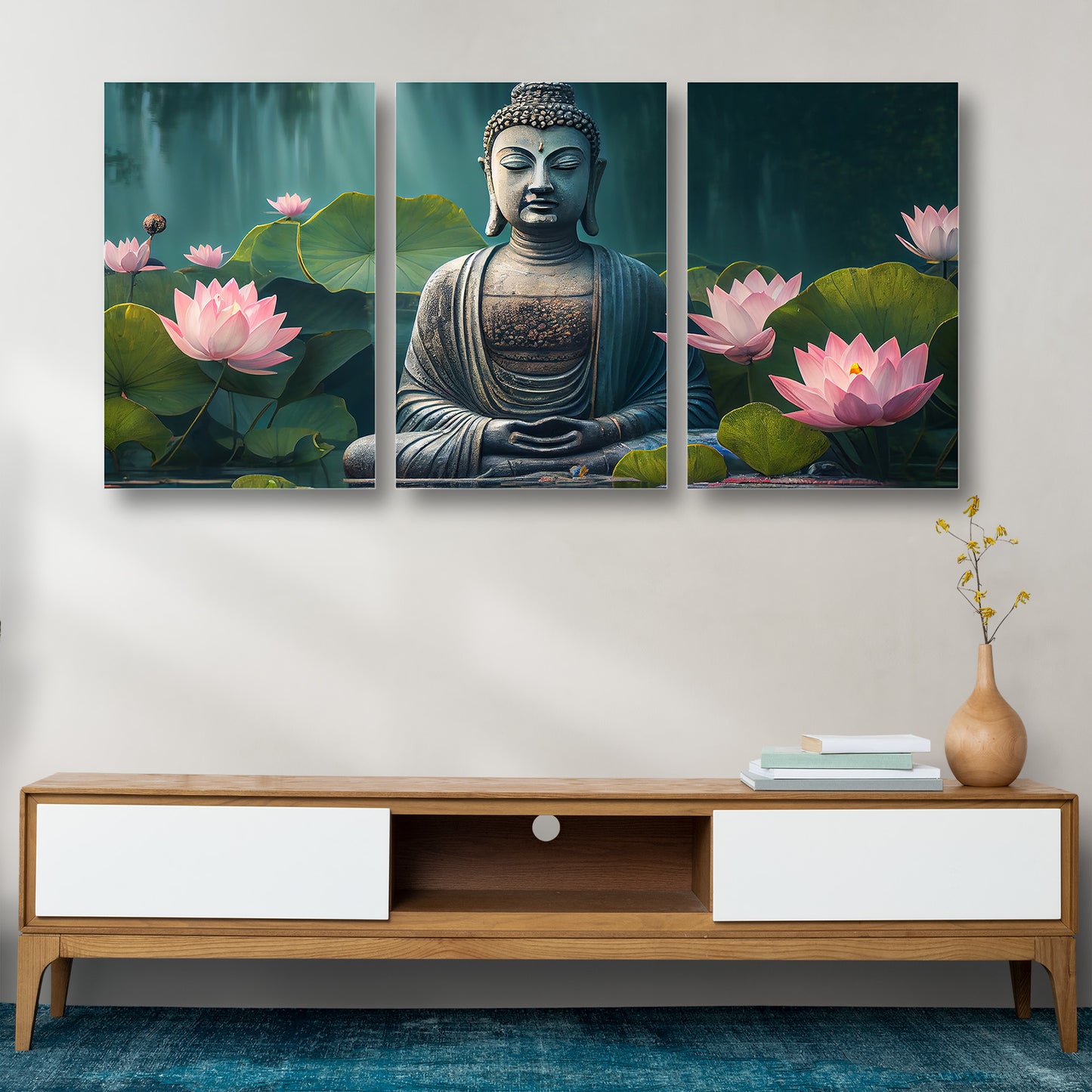 Meditating Buddha with Lotus