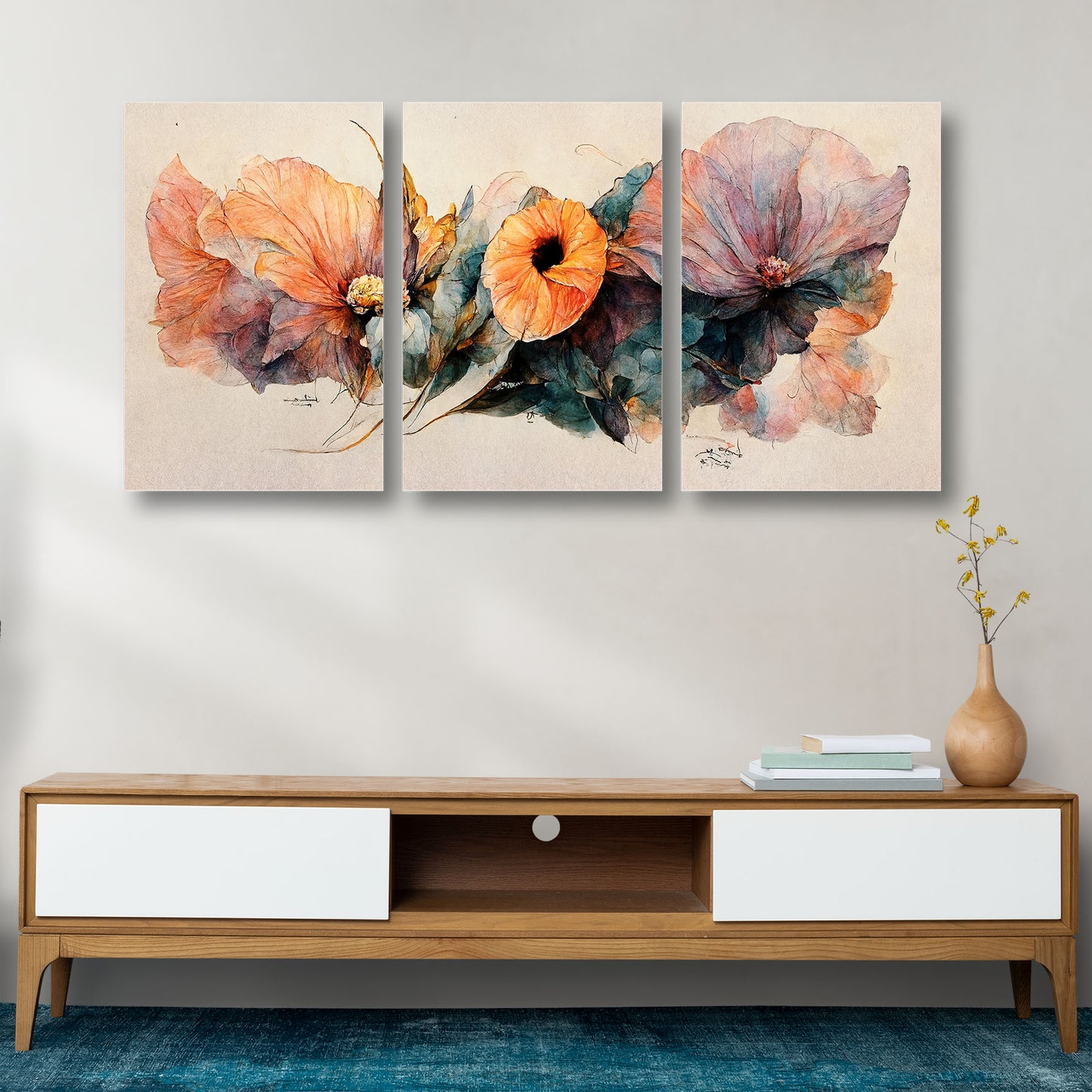 Floral Abstract Canvas Painting