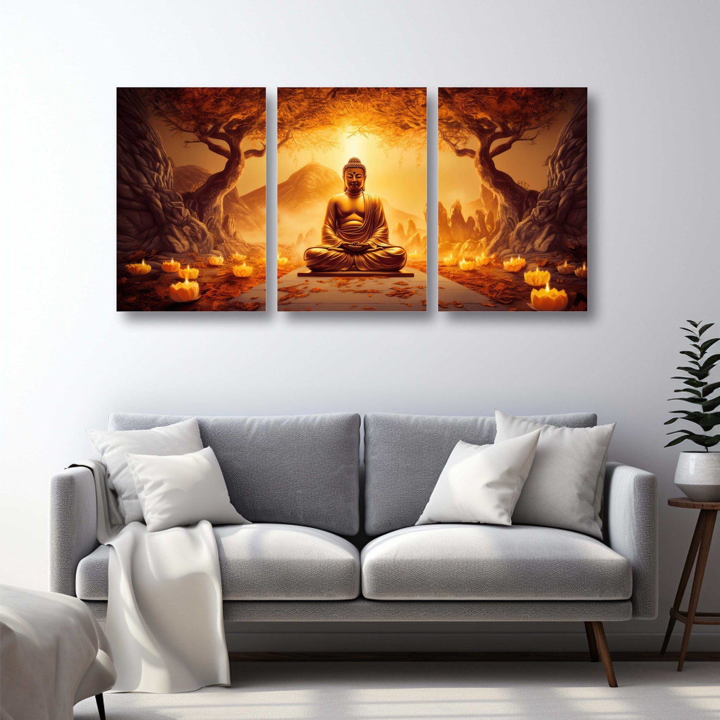 Meditating Buddha Canvas Painting