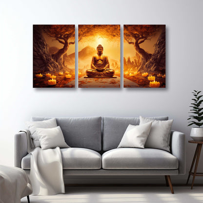 Meditating Buddha Canvas Painting