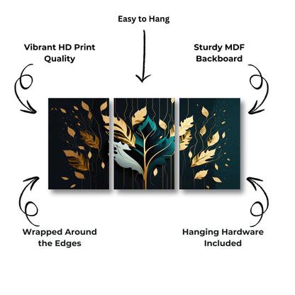 Vibrant Golden Leaves Canvas Painting