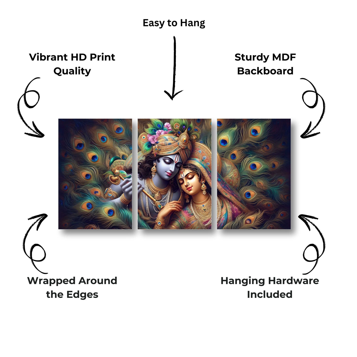 Radha Krishna Leela Canvas Painting