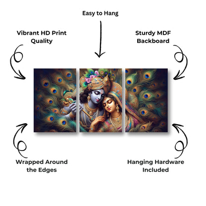 Radha Krishna Leela Canvas Painting