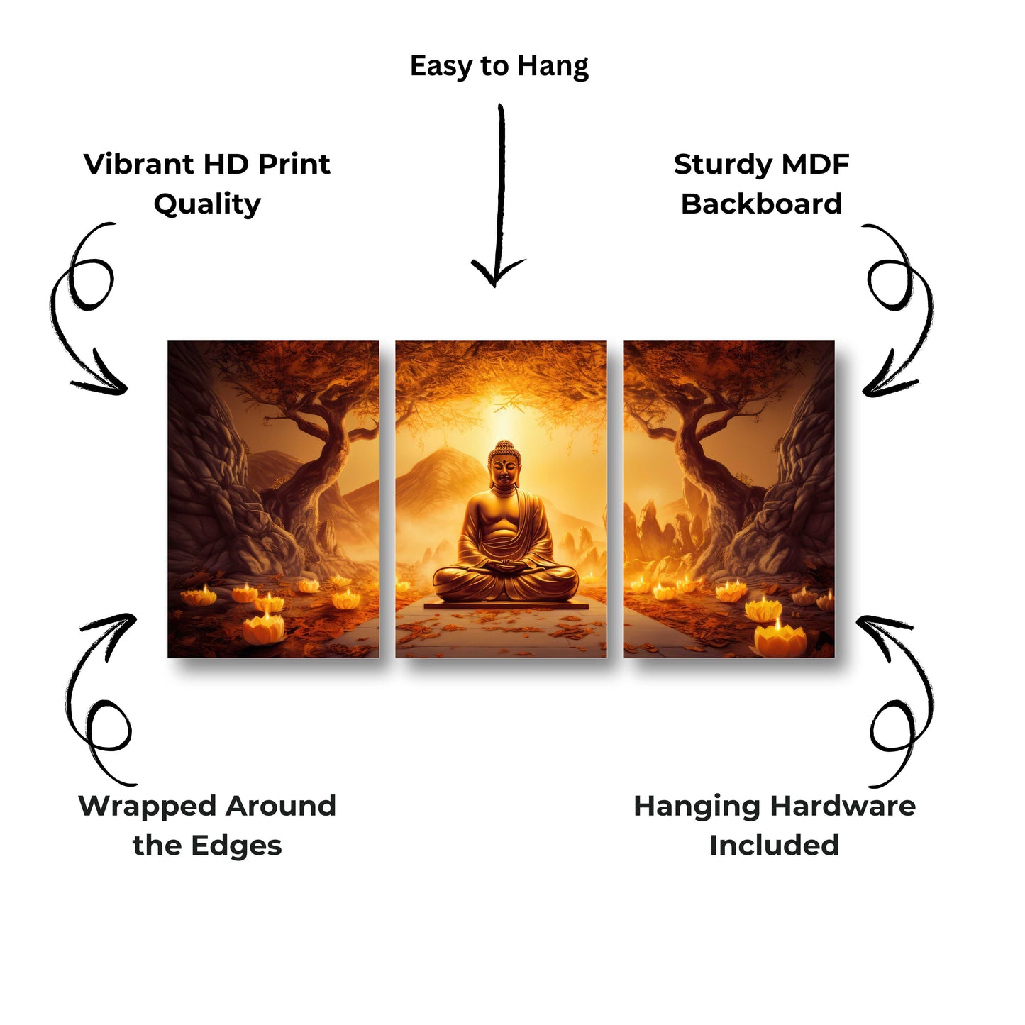 Meditating Buddha Canvas Painting