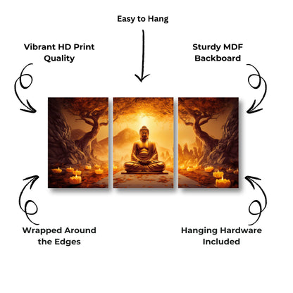 Meditating Buddha Canvas Painting