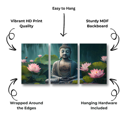 Meditating Buddha with Lotus