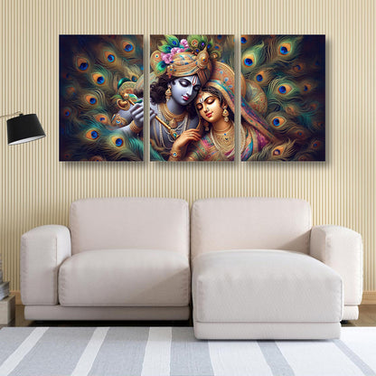 Radha Krishna Leela Canvas Painting