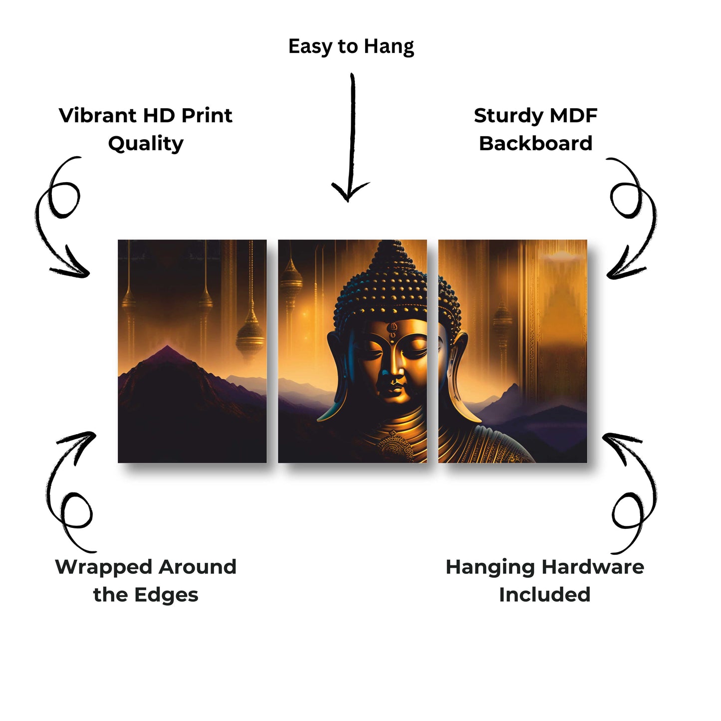 Meditating Buddha Canvas Painting