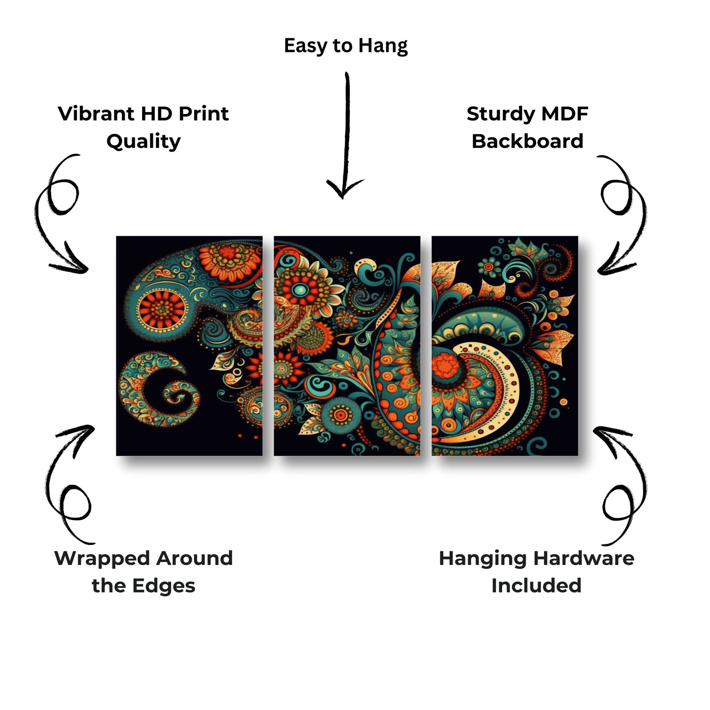 Bohemian Mandala Canvas Painting