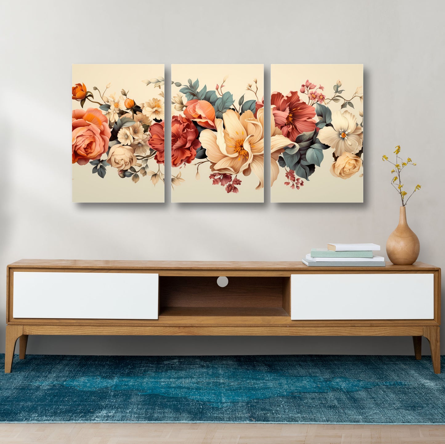 Vintage Botanical Canvas Painting
