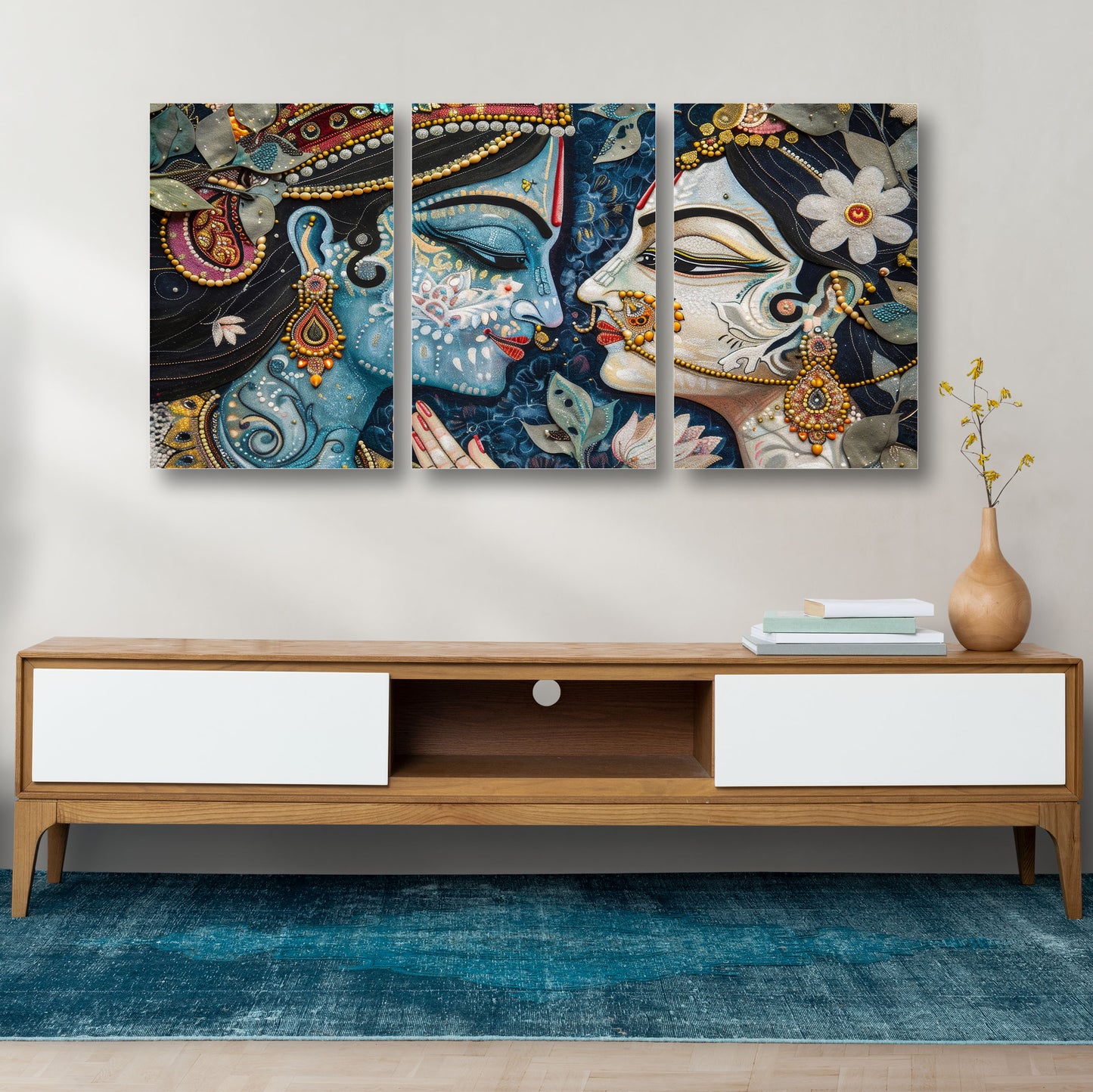 Radha Krishna Spiritual Canvas Painting