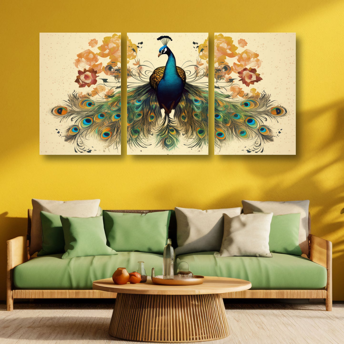 Majestic Peacock Canvas Painting